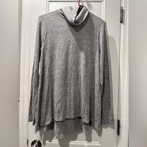 Merona Heather Gray Long Sleeve Knit Turtleneck Top